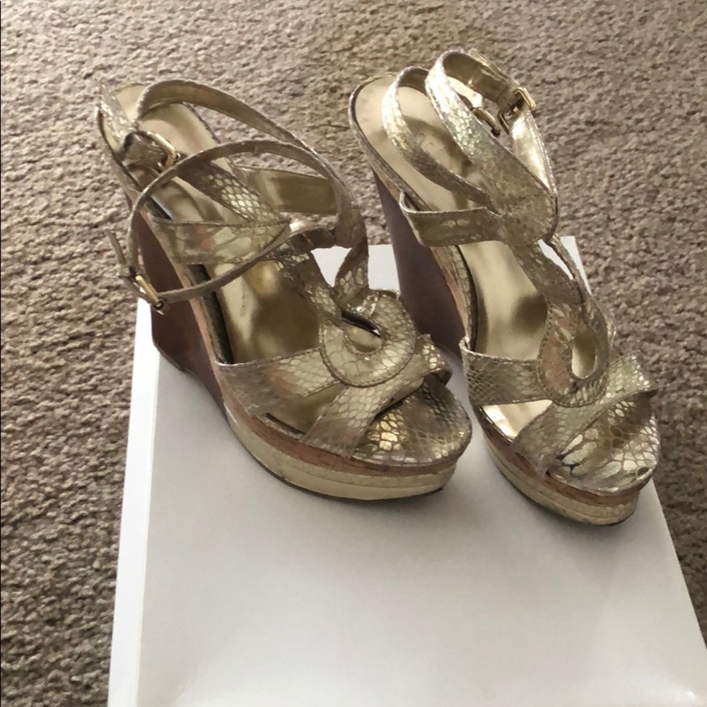 Gold Platform Wedges